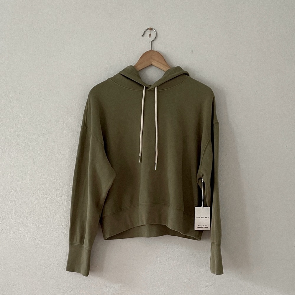Free Assembly Hoodie Sweatshirt Long Sleeve Green